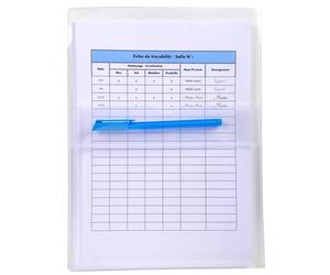 EXACOMPTA Sachet de 2 pochettes adhésives à soufflet - PP Haute Qualité 20/100e - A4 - Cristal