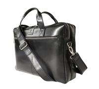 Exacompta - Réf. 17537E - Sacoche ordinateur Double compartiments Exactive en Cuir vachette Format 41 x 30 x 19,5 cm pour Ordinateur jusqu' à 15 pouces Noir