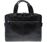 Exacompta - Sacoche en cuir vachette pour PC 15,6 pouces, pochette renforcée et rangements