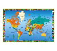 EXACOMPTA Sous-main rigide PVC Monde - 37,5x57,5 cm - Visuel