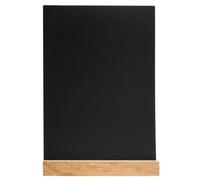 EXACOMPTA Support visuel vertical ardoise avec socle bois A4 - Noir
