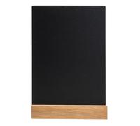 EXACOMPTA Support visuel vertical ardoise avec socle bois A5 - Noir