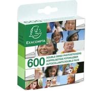 EXACOMPTA Tampons adhésifs photo blancs recto-verso 600 pièces