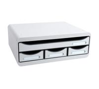 Exacompta – Module de classement TOOLBOX MINI – 4 tiroirs – gris