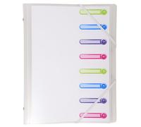 Exacompta Trieur 3 rabats 8 compartiments PP Chromaline blanc