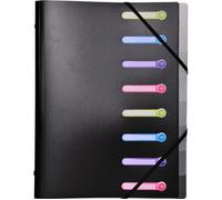 Trieur Polypropylène 3 Rabats Opaque 8 Compartiments Noir