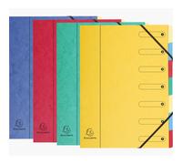 Exacompta Trieur à élastiques A4 Harmonika - 7 divisions - Couleurs assorties
