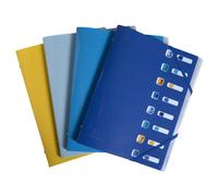 Exacompta Trieur à élastiques BeeBlue en polypro recyclé - 8 divisions - Assortis