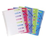 EXACOMPTA Trieur, A4, PP, 8 compartiments,couleurs assorties