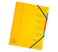 EXACOMPTA Trieur agrafé avec élastiques 7 compartiments Jaune