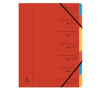 Exacompte Trieur 7 Compartiments, Rouge 1 Unité(S)