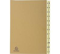 Exacompta Trieur Ordonator Réf. 22229E – kraft recyclé, 24 compartiments, A4 25×33 cm, brun