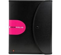 Exacompta Trieur Exafolio Exactive avec espace extensif et bloc-notes 200 feuilles A4 6 compartiments 25,5 x 33,5 cm Polypropylène Noir