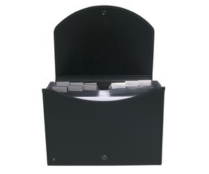 Exacompta Trieur extensif Exacase Exactive® avec poignée ergonomique 400 feuilles A4 13 compartiments 33 x 26 cm Polypropylène Noir