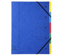 EXACOMPTA Trieur Harmonika fenêtres imprimées Véritable carte lustrée 5 compartiments - Couleurs assorties