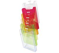 Exacompta Trieur mural Réf. 64799D A4 vertical 6 compartiments 26 mm Arlequin transparent
