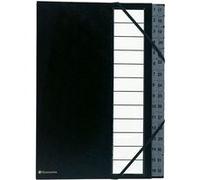 Exacompta Trieur Ordonator 56032E – 32 compartiments, onglets 1–31, avec élastiques, A4, noir