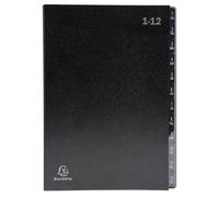 Exacompta Trieur Ordonator Numérique 1-12 Noir