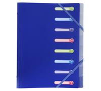 EXACOMPTA Trieur polypropylène 3 rabats 8 compartiments OPAK - Couleurs assorties