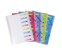 EXACOMPTA Trieur, A4, PP, 8 compartiments,couleurs assorties