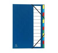 EXACOMPTA Trieur rigide Ordonator dos extensible 12 compartiments - Bleu