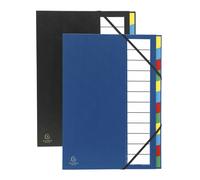 EXACOMPTA Trieur rigide Ordonator dos extensible 12 compartiments - Couleurs assorties