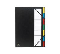 EXACOMPTA Trieur Rigide ""Ordonator"" Dos extensible 7 Compartiments Noir