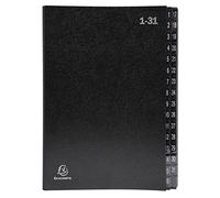 EXACOMPTA Trieur rigide Ordonator économique 32 compartiments numériques 24 x 32 Noir