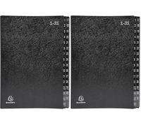 EXACOMPTA Trieur rigide Ordonator économique 32 compartiments numériques 24 x 32 Noir (Lot de 2)
