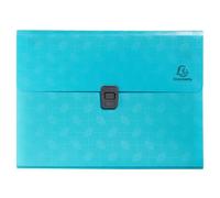 EXACOMPTA Trieur valisette 13 compartiments PP recyclé Pop'N Co - Cyan