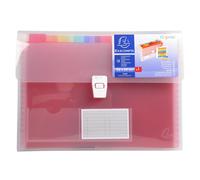 EXACOMPTA Trieur valisette polypropylène 13 compartiments Crystal - 33x25cm - Cristal