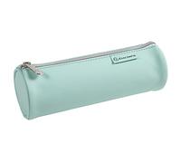 Exacompta Trousse ronde Aquarel, PU soft-touch, doublure polyester, 22,5x7,5 cm, couleurs aléatoires