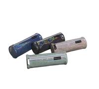 EXACOMPTA Trousse ronde PU Glitter - 22,5x7,5cm - Couleurs assorties