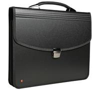 Exacompta Valisette Exabag Exactive – polypropylène A4 36×30×8 cm, dos 60 mm, 2 compartiments, noir