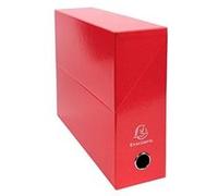 Exacomptaiderama Boîte de classement dos de 90 mm - Rouge (Lot de 5) G