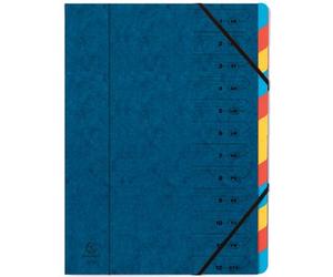 Exacompte Trieur 12 Compartiments, Bleu 1 Unité(S)