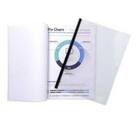 Exacompta - Réf. 42742E - Sachet de 10 chemises de présentation en PVC cristal lisse haute transparence - avec baguettes Serodo - capacité de 3 à 18 mm - permet de relier 30 à 180 feuilles de 80g