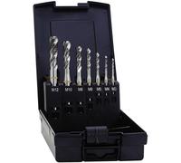 Exact 05112 Set de tarauds pour machine 7 pièces métrique M1, M4, M5, M6, M8, M10, M12 coupe à droite DIN 371 HSS forme B 1 set