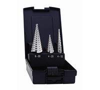 Exact 05332 4-30 mm en acier rapide HSS Forets étagés Set (3 pièces)