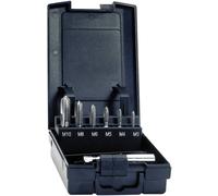 Exact 05937 Taraud à une coupe 7 pièces métrique M3, M4, M5, M6, M8, M10 coupe à droite DIN 3126 HSS 1 set