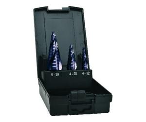 EXACT Exact Jeu de forets étagés HSS TiAlN à 4 spirales 4-30 mm Quantité:1