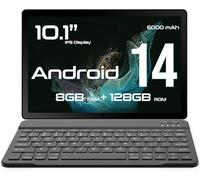 Exact Solution - 10.1" Tablet Android 14 Tablets, Octa-Core 2.0GHz Tablet PC, 8GB RAM (4G+4G Expand), 128GB ROM, 6000mAh, 1280x800 IPS HD Touch Screen, 2MP+8MP, Wi-FI 6, Dual Camera - Grey