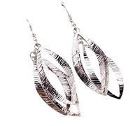 Exagéré rétro spirale feuille boucles d'oreilles empilées lame boucles d'oreilles évider trois dimensions feuille boucles d'oreilles adapté pour les fêtes, vacances, travail et la vie quotidienne