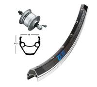 Exal Zx19 Qr Dynamo Shimano Dh3n30 Front Wheel Noir 9 x 100 mm