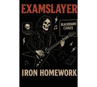 Exam Slayer - Iron Homework Notebook | Heavy Metal Back to School: 120 Graph Paper Pages (5x5mm) | Skull & Guitar Design | Perfect for Metalheads, Rock Fans & Students