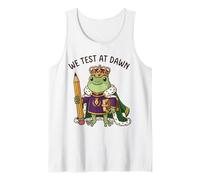 Examen Final du coordinateur de Teacher Frog We Test At Dawn Test Day Débardeur