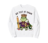 Examen Final du coordinateur de Teacher Frog We Test At Dawn Test Day Sweatshirt