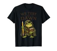 Examen Final du coordinateur de Teacher Frog We Test At Dawn Test Day T-Shirt Graphique avec Valeur