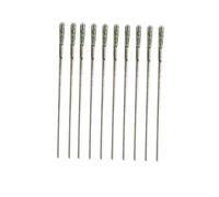 EXAOMBLE 10 pièces Aiguille de Perçage Diamant Super Dure pour Jade Agate Verre Compatible Perceuse Électrique et Bancaire