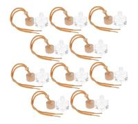 EXAOMBLE 10 pièces Bouteilles de Parfum Suspendues Verre Transparent Ensemble Diffuseurs Rechargeables pour Voiture et Maison Accessoires de Voiture Aromathérapie avec Couvercle